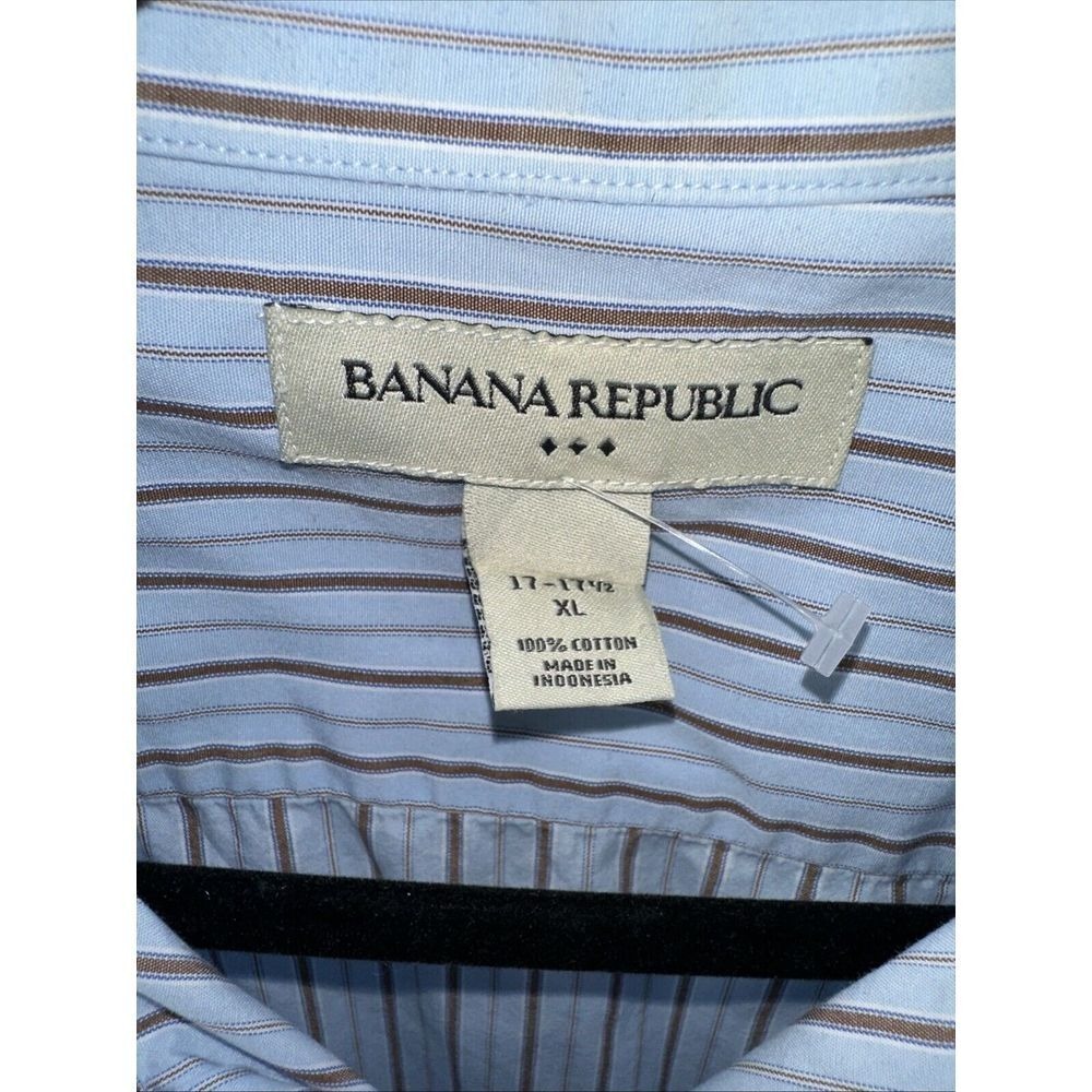 Banana Republic Mens XL Long Sleeve Button Up Cotton Shirt Multicolor Stripes - Picture 5 of 8